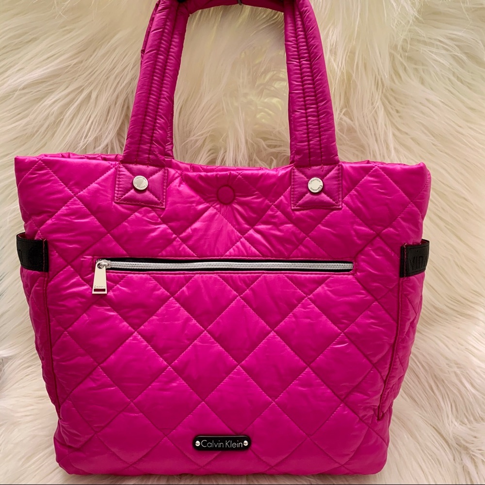 Calvin Klein Cire XL Reversible Quilted Nylon Tote